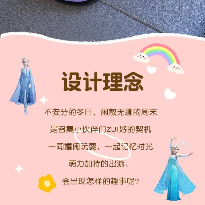 Disney Children's Slippers Summer Girl's Cute Cartoon Elsa Princess Anti slip Soft Sole Indoor Bathing Sandals and Slippers